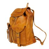 Leather backpack - Light brown