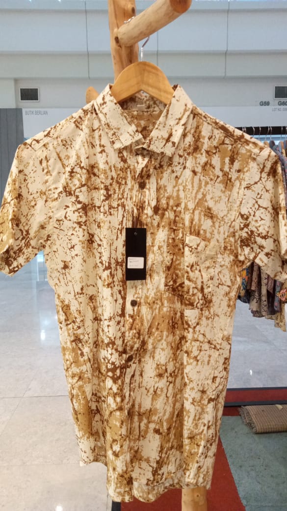 Block Printed Batik Shirt - Caramel